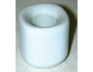 White Ceramic Chime Holder - Click Image to Close